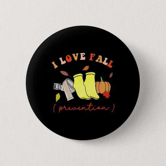 I Liebe Herbstprävention Socken Erntedank Herbst Button (Vorderseite)