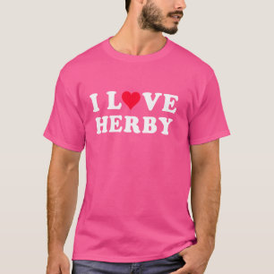 I Liebe Herby Matching Girlfriend & Boyfriend Herb T-Shirt
