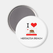 I Liebe HERMOSA BEACH Kalifornien Magnet (Vorderseite/Rückseite)