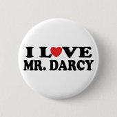 I Liebe-Herr Darcy Button (Vorderseite)