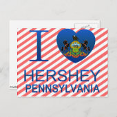 I Liebe Hershey, PA Postkarte (Vorne/Hinten)
