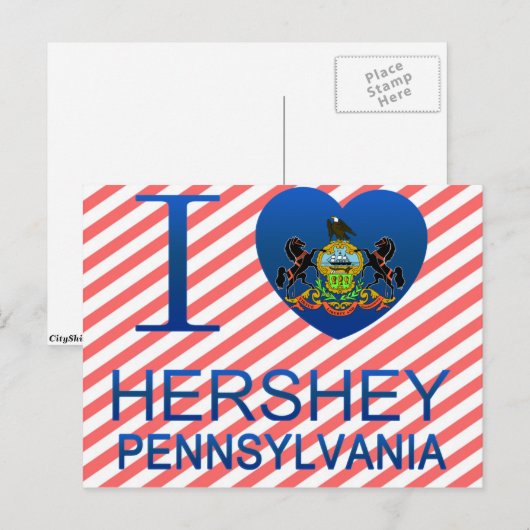 I Liebe Hershey, PA Postkarte (Vorne/Hinten)