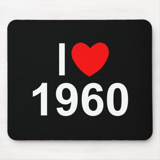 I Liebe (Herz) 1960 Mousepad (Vorne)
