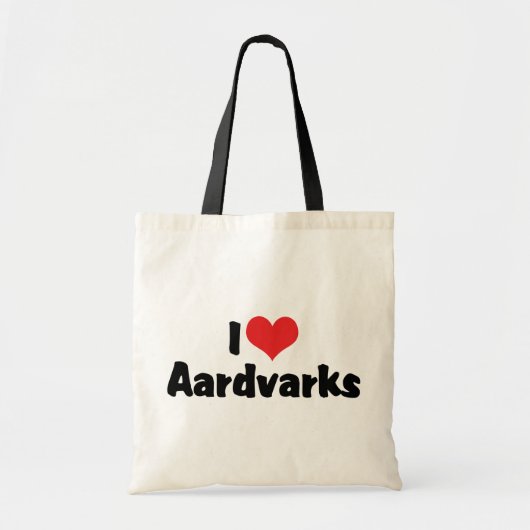 I Liebe Herz Aardvarks Tragetasche (Vorne)