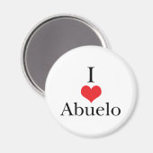 I Liebe (Herz) Abuelo Magnet (Vorderseite/Rückseite)