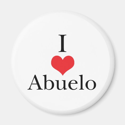 I Liebe (Herz) Abuelo Magnet (Vorne)
