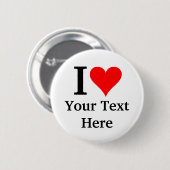 I Liebe (Herz) - Abzeichen für benutzerdefinierte Button (Vorne & Hinten)