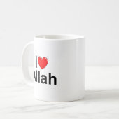 I Liebe (Herz) Allah Kaffeetasse (Vorderseite Links)
