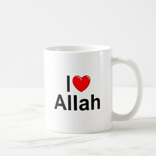 I Liebe (Herz) Allah Kaffeetasse (Rechts)