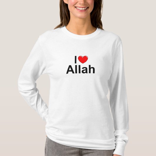 I Liebe (Herz) Allah T-Shirt (Vorderseite)
