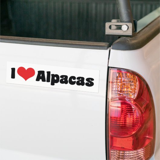 I Liebe Herz Alpacas Autoaufkleber (Auf Lkw)