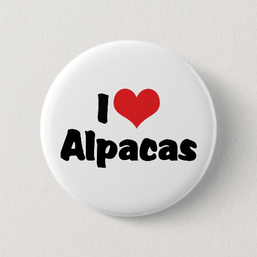 I Liebe Herz Alpacas Button (Vorderseite)