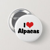 I Liebe Herz Alpacas Button (Vorne & Hinten)