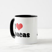 I Liebe Herz Alpacas Tasse (Vorderseite Links)