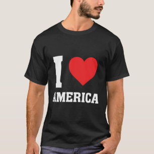 I Liebe Herz Amerika - stolz amerikanisch - rot we T-Shirt