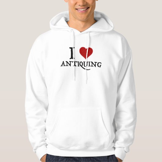 I Liebe (Herz) Antiquitäten Hoodie (Vorderseite)