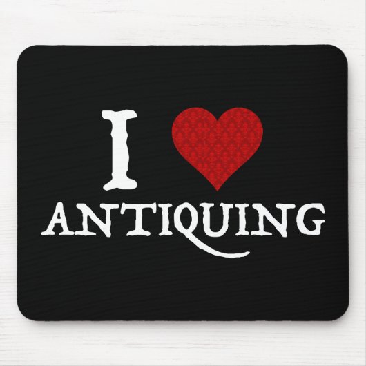 I Liebe (Herz) Antiquitäten Mousepad (Vorne)