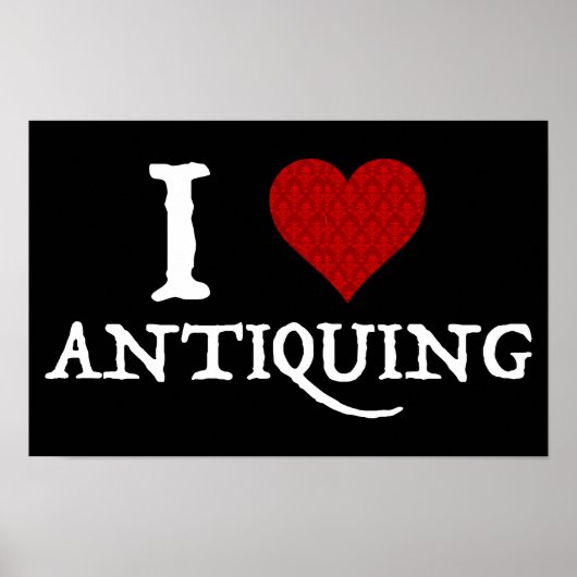 I Liebe (Herz) Antiquitäten Poster (Vorne)
