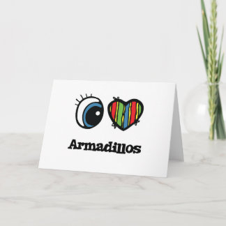 I Liebe (Herz) Armadillos Karte