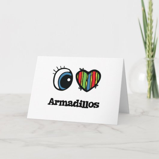 I Liebe (Herz) Armadillos Karte (Vorderseite)