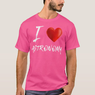 I Liebe Herz Astronomie T Shirt