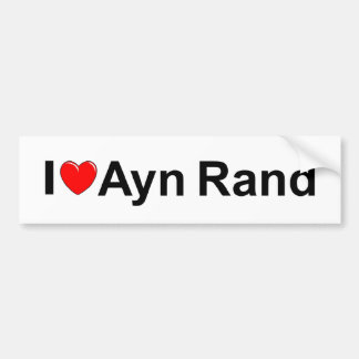 I Liebe (Herz) Ayn Rand Autoaufkleber