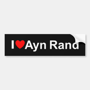I Liebe (Herz) Ayn Rand Autoaufkleber