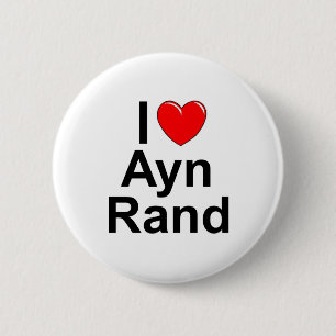 I Liebe (Herz) Ayn Rand Button