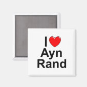 I Liebe (Herz) Ayn Rand Magnet (Vorderseite/Rückseite)