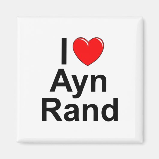 I Liebe (Herz) Ayn Rand Magnet (Vorne)