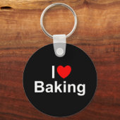 I Liebe (Herz) Backen Schlüsselanhänger (Vorderseite)