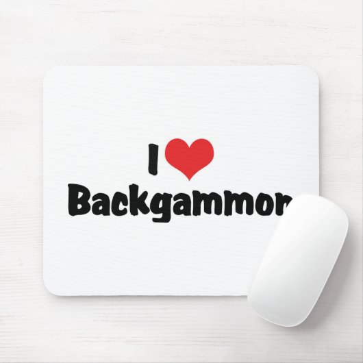 I Liebe Herz Backgammon Mousepad (Mit Mouse)