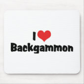 I Liebe Herz Backgammon Mousepad (Vorne)