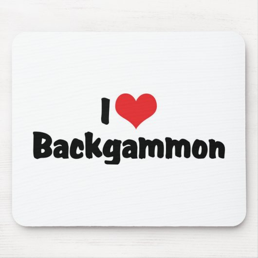 I Liebe Herz Backgammon Mousepad (Vorne)