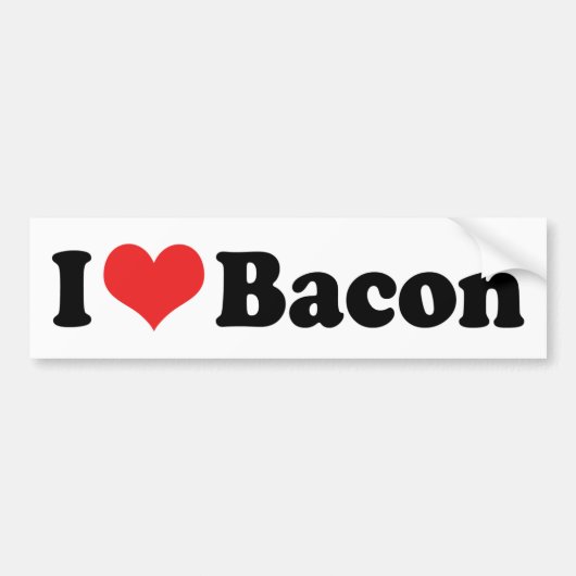 I Liebe Herz Bacon - Bacon Lover Autoaufkleber (Vorne)