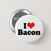 I Liebe Herz Bacon - Bacon Lover Button (Vorne & Hinten)