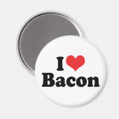 I Liebe Herz Bacon - Bacon Lover Magnet (Vorderseite/Rückseite)