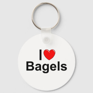 I Liebe (Herz) Bagels Schlüsselanhänger