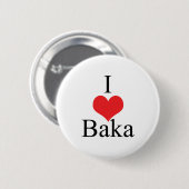 I Liebe (Herz) Baka Button (Vorne & Hinten)