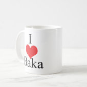 I Liebe (Herz) Baka Kaffeetasse (Vorderseite Links)