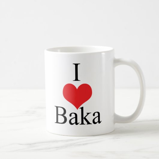 I Liebe (Herz) Baka Kaffeetasse (Rechts)