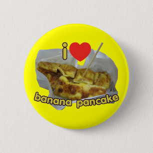 I Liebe (Herz) Banana Pancake ... Thai Street Food Button