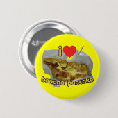 I Liebe (Herz) Banana Pancake ... Thai Street Food Button (Vorne & Hinten)