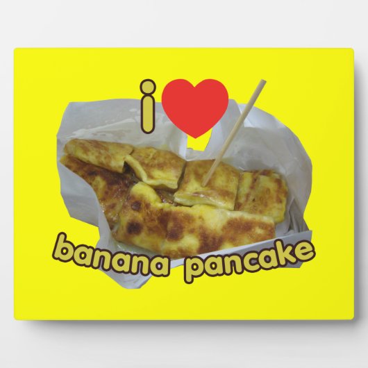 I Liebe (Herz) Banana Pancake ... Thai Street Food Fotoplatte (Vorderseite)