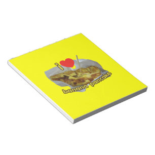 I Liebe (Herz) Banana Pancake ... Thai Street Food Notizblock