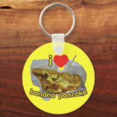 I Liebe (Herz) Banana Pancake ... Thai Street Food Schlüsselanhänger (Vorderseite)