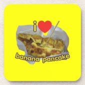 I Liebe (Herz) Banana Pancake ... Thai Street Food Untersetzer (Vorderseite)