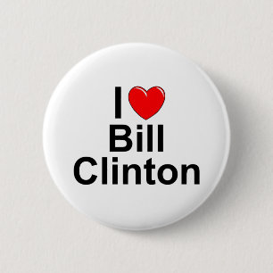 I Liebe (Herz) Bill Clinton Button