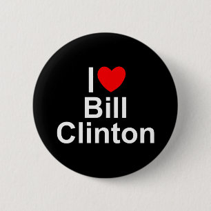 I Liebe (Herz) Bill Clinton Button