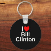 I Liebe (Herz) Bill Clinton Schlüsselanhänger (Vorderseite)